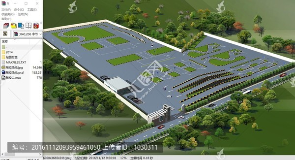 駕校場地小車訓(xùn)練場鳥瞰圖