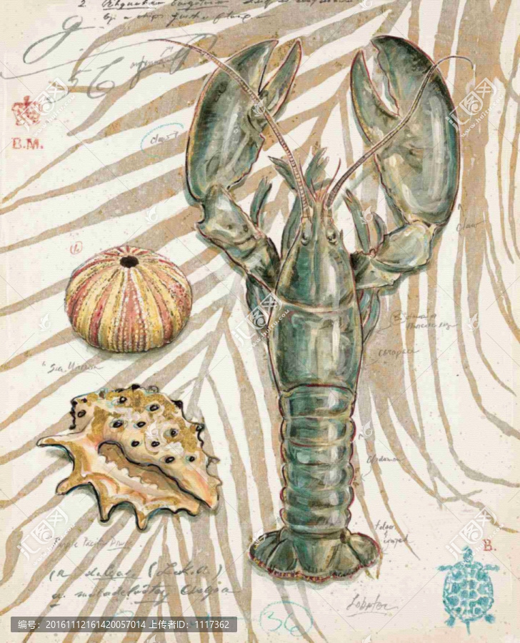 復(fù)古歐美無框畫,地中海,海洋