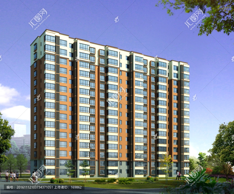 小區(qū)住宅樓效果圖