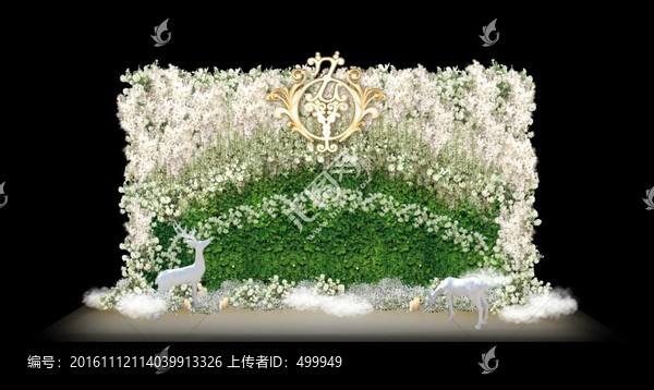 歐式田園花藝花墻花園宴會婚禮
