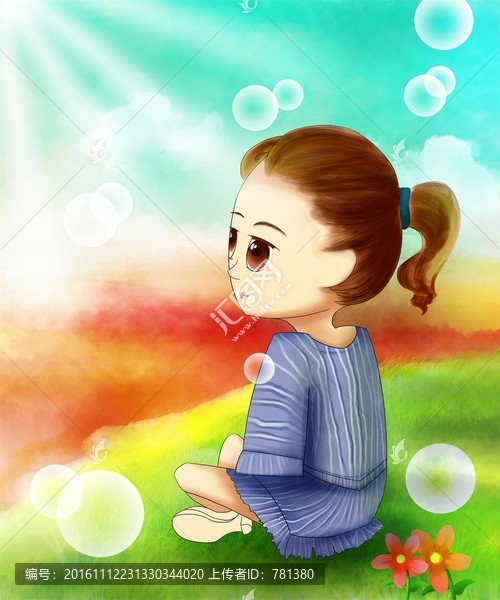 卡通小美女,手機(jī)殼本本封面