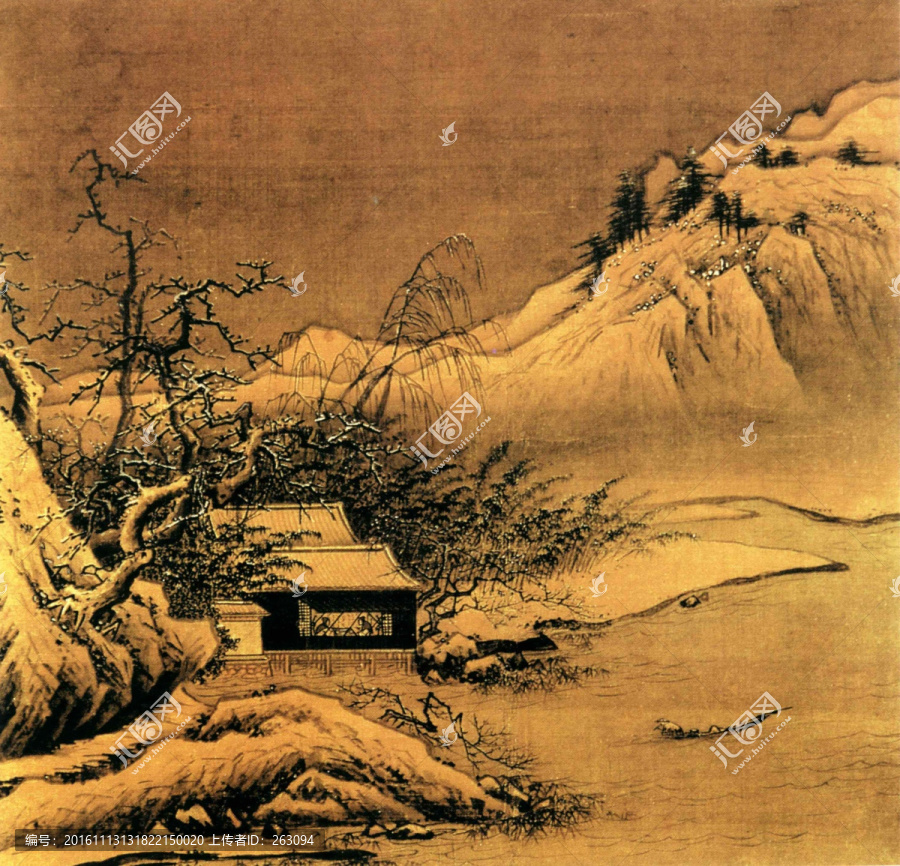 夏圭,雪堂客話圖