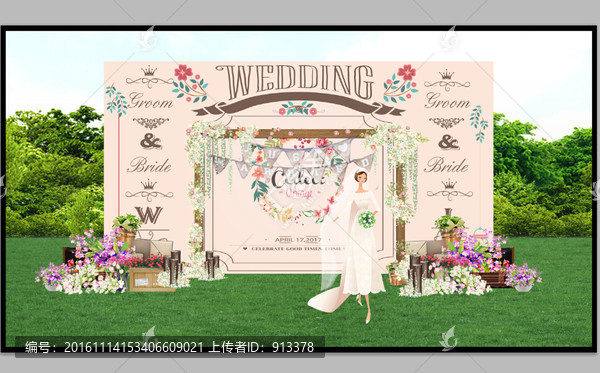 草坪婚禮迎賓區(qū)效果圖