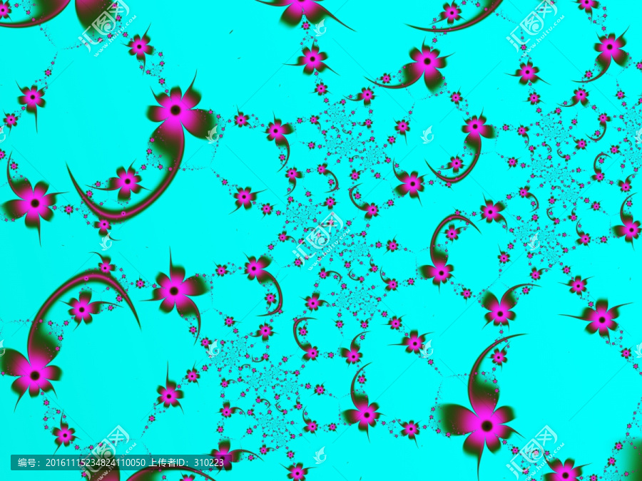 抽象分形花卉