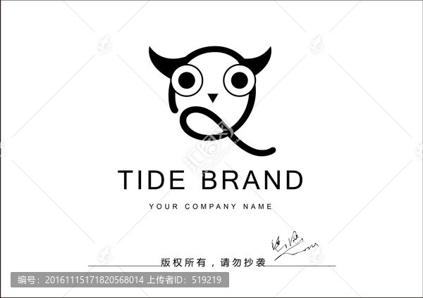 小惡魔logo,字母logo