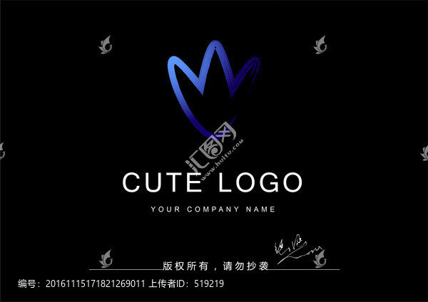 爪子logo,可愛logo