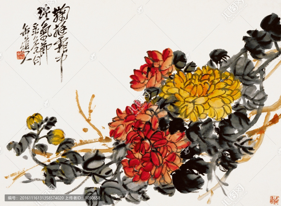 吳昌碩,花卉十二開