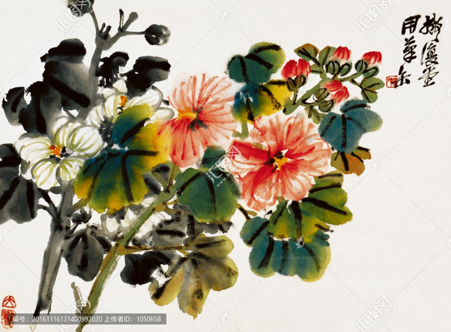 吳昌碩,花卉十二開