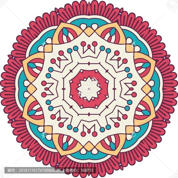 矢量復(fù)古花紋圖案