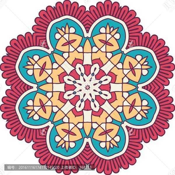 復(fù)古矢量花紋圖案