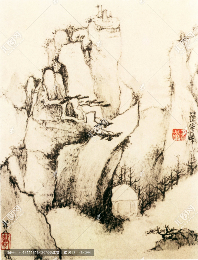 戴本孝,黃山圖