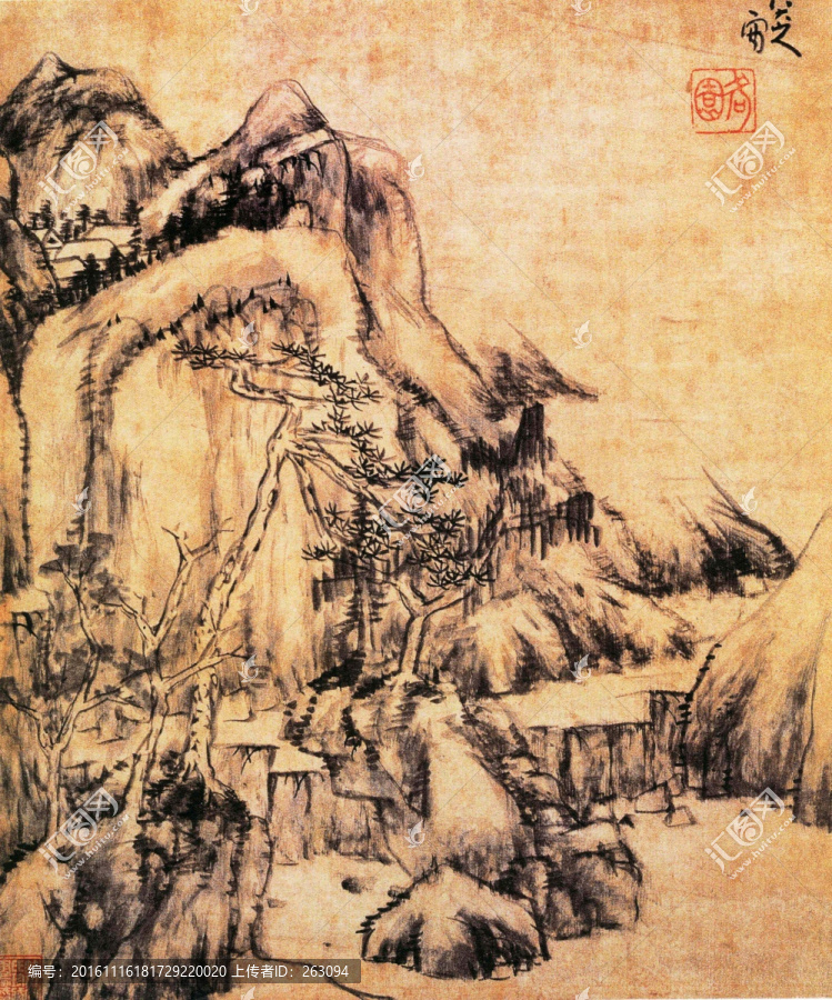 朱耷,山水國畫