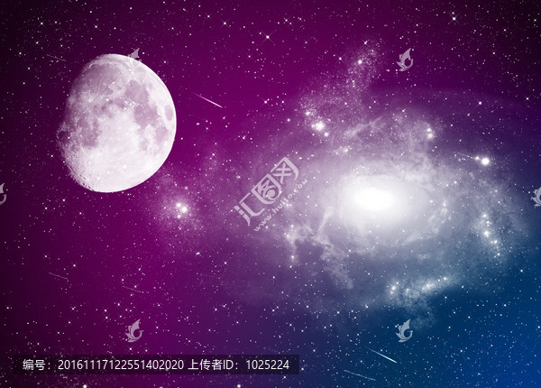 星空,宇宙,黑洞,月球