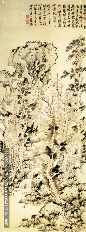 藍濤,銷夏圖