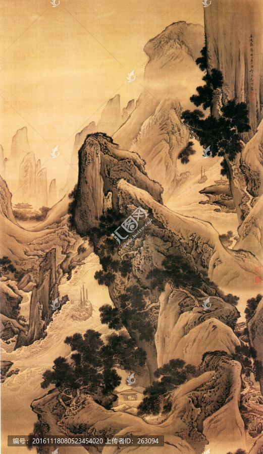 袁耀,巫峽秋濤圖