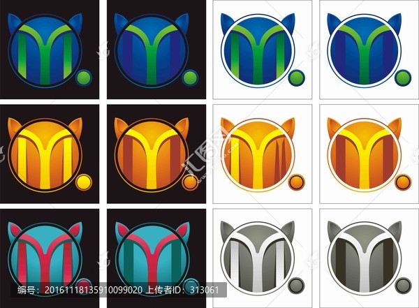 卡通動漫貓LOGO