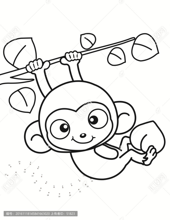 連數(shù)字,淘氣的猴子