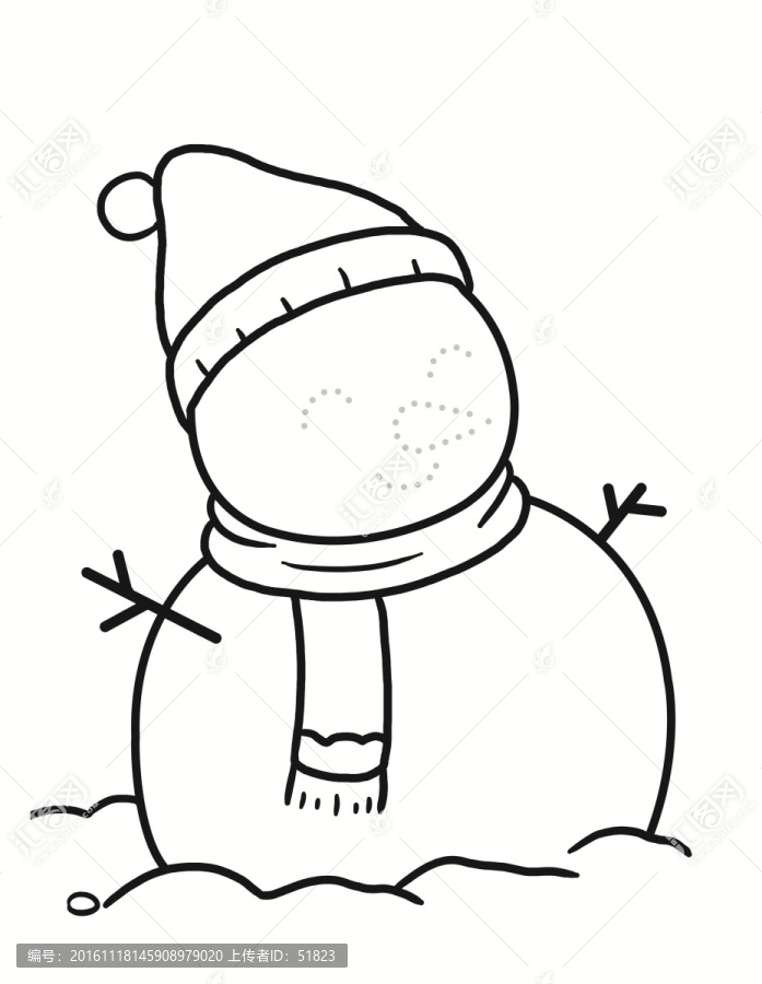 涂色小雪人