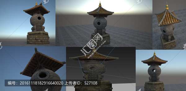 3DSMAX模型中國古典香爐