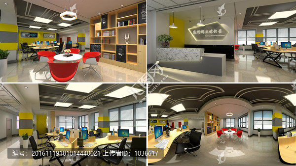 創(chuàng)業(yè)園前臺大廳公共辦公洽談區(qū)