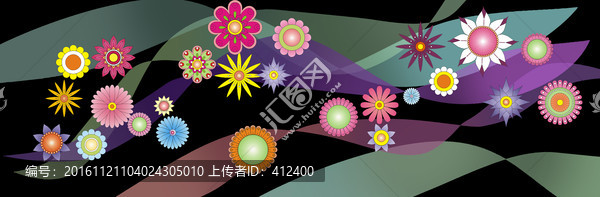 插圖,繽紛花舞