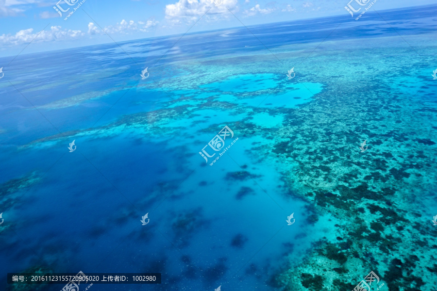 海景浅海环礁珊瑚礁浅滩大堡礁