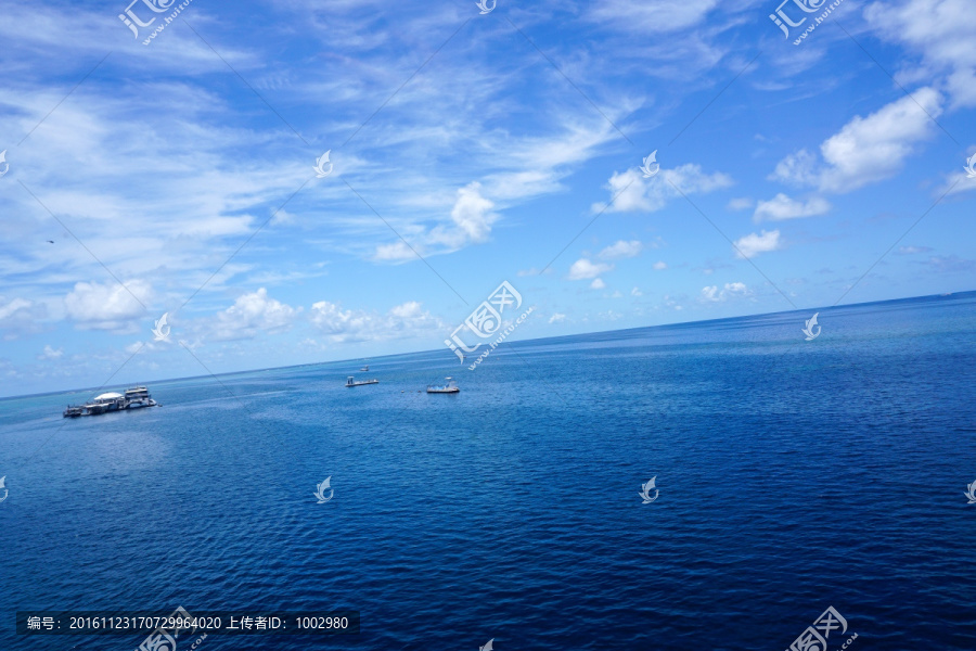 海景浅海环礁珊瑚礁浅滩大堡礁