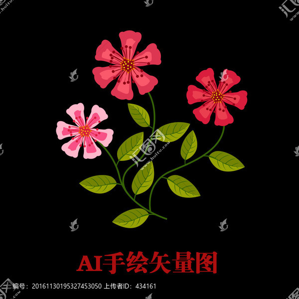 手繪鮮花