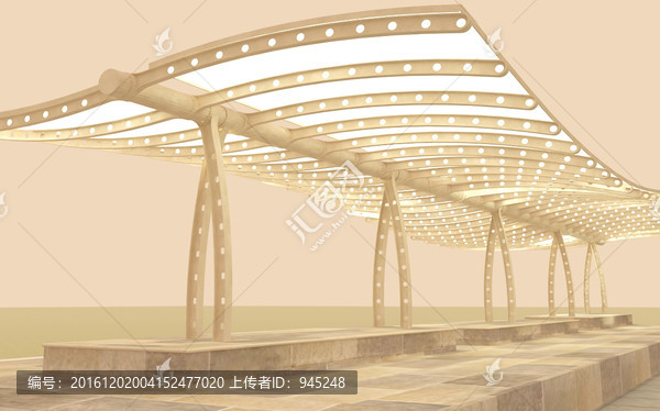 鋼結(jié)構(gòu)造型休閑棚子模型設(shè)計