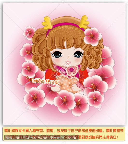 迷你妞妞卡通人物圖片PSD