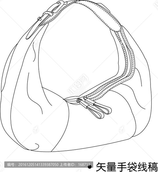 手袋線稿
