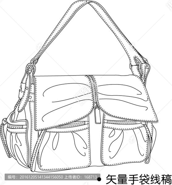 手袋線稿