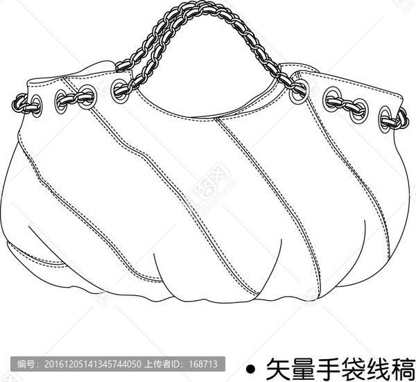 手袋線稿