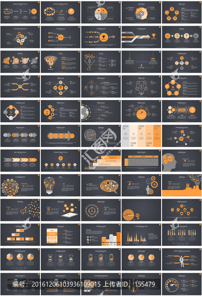 黑橙双色高端大气动画PPT模板