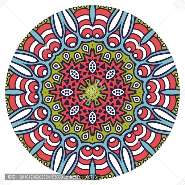 曼陀羅精美花紋