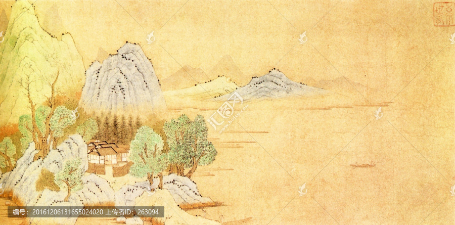 錢選,山居圖