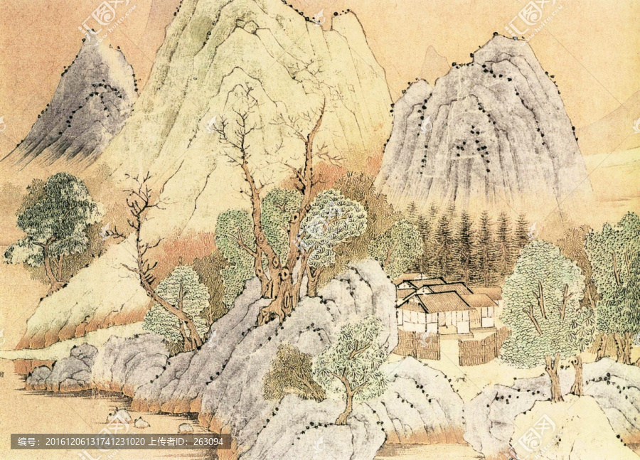 錢(qián)選,山居圖