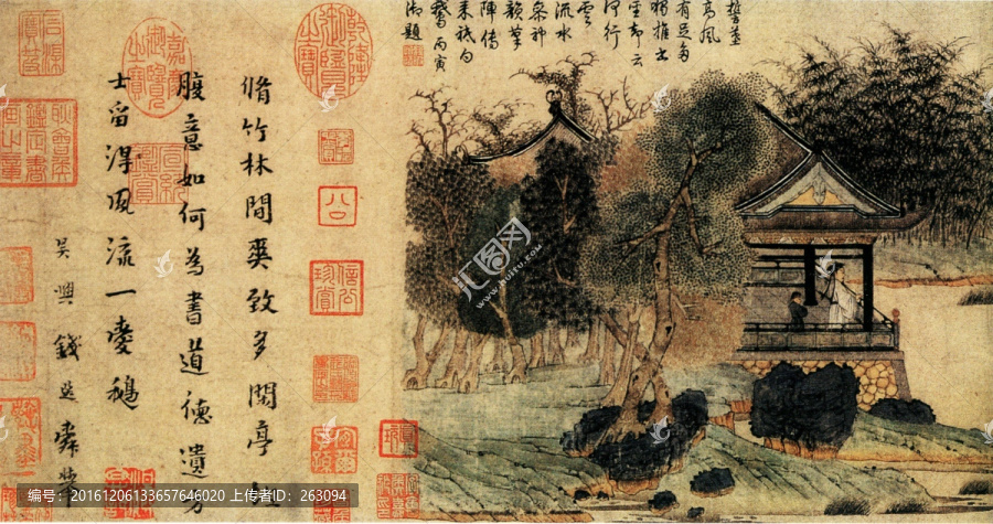 錢選,王羲之觀鵝
