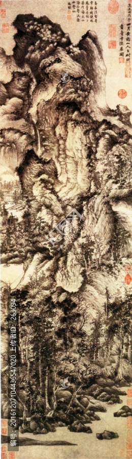 王蒙,青卞隱居圖