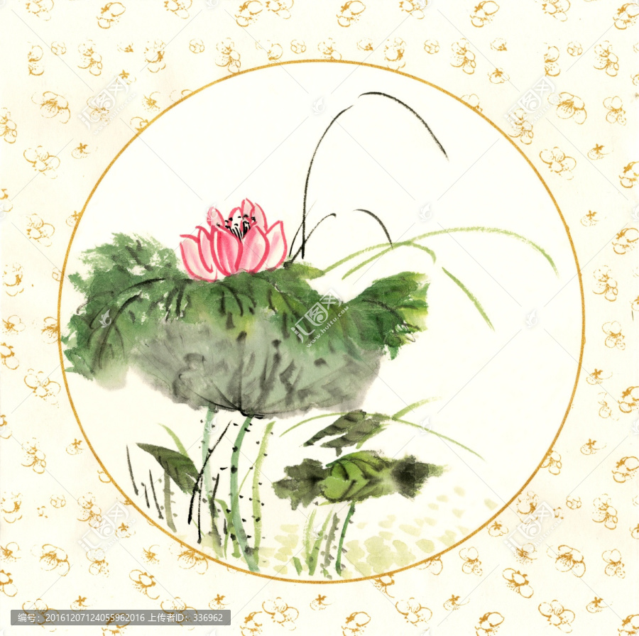 荷花裝飾畫