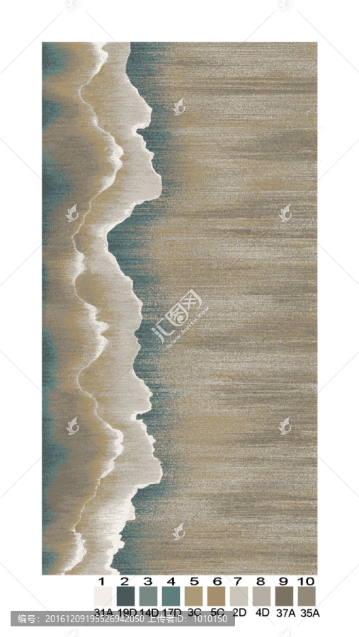 海浪浪花水紋水元素走道大堂