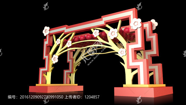春節(jié),新年,美陳,門(mén)頭