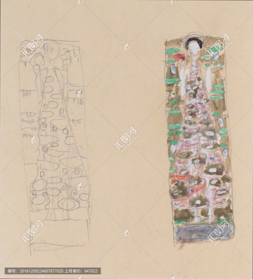 克里姆特速寫作品