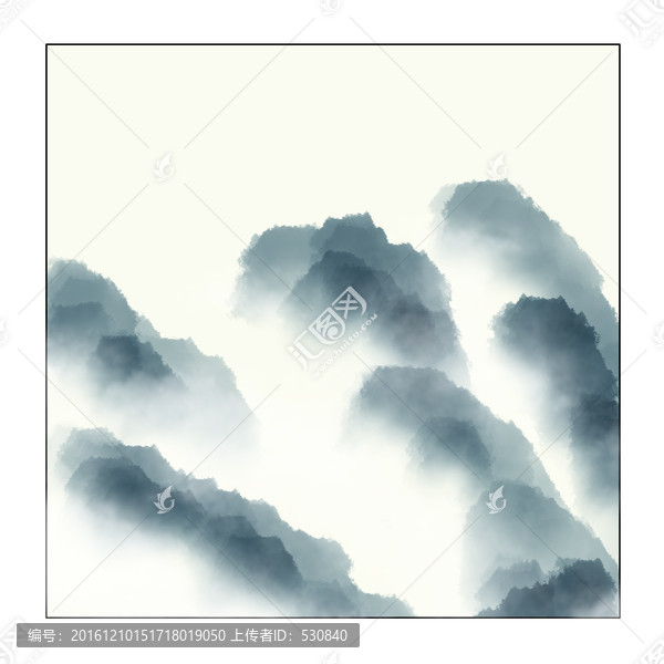 水墨山水畫,古風裝飾畫