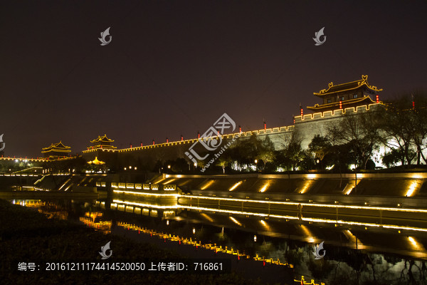 西安城墙夜景