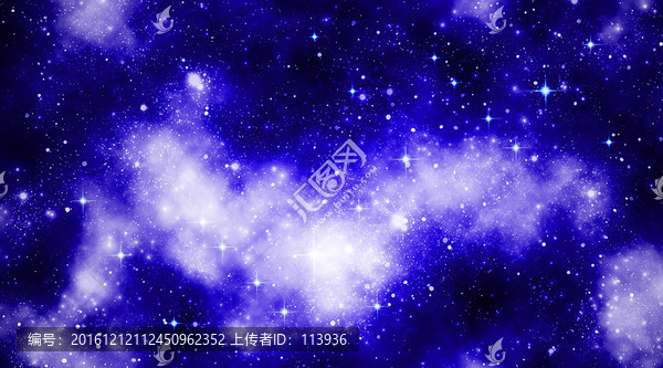 星空,唯美藍色星空背景