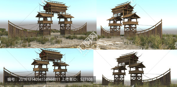 3DSMAX模型民居木房