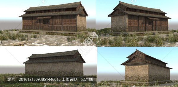 3DSMAX模型民居木房2