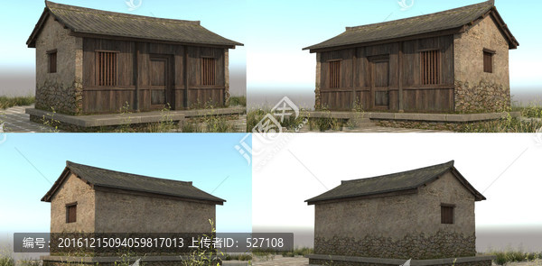 3DSMAX模型民居木房3