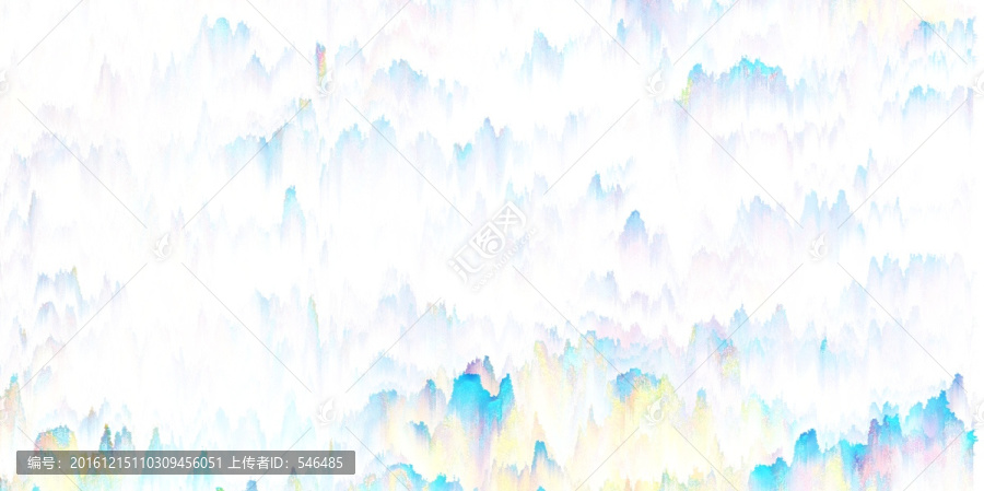 淡彩水墨,江山如畫,合層